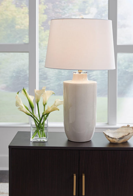 Cylener Off White 2-Piece Table Lamp Set - Ella Furniture
