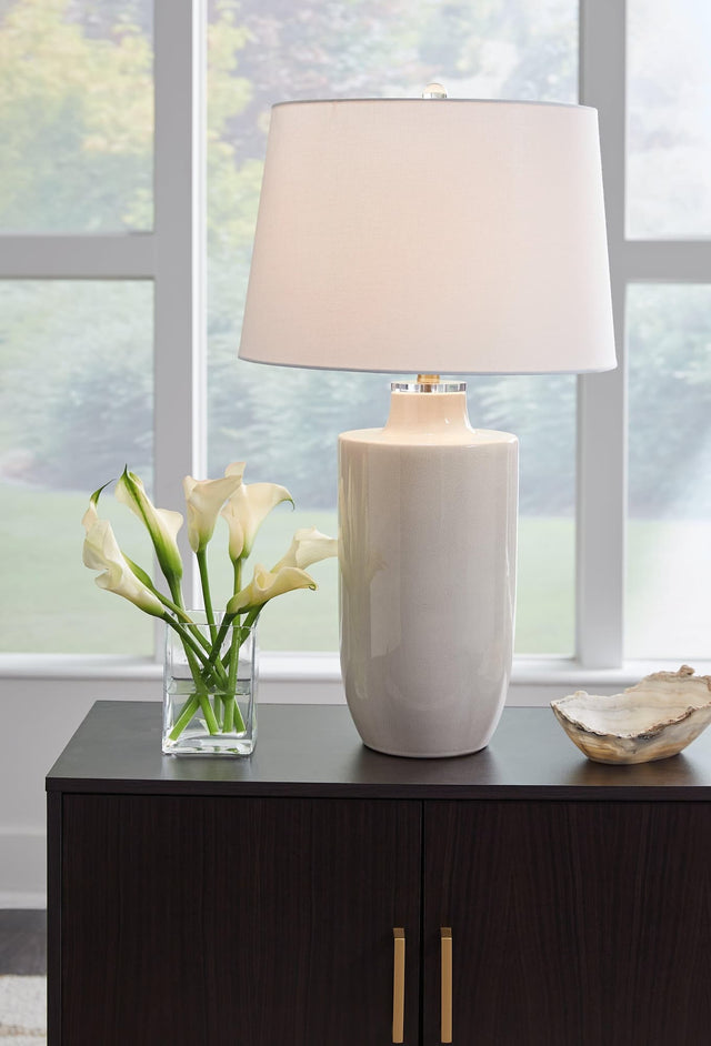 Cylener Off White 2-Piece Table Lamp Set - Ella Furniture
