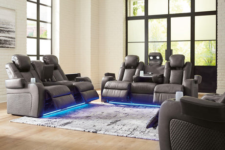 Fyne-Dyme Shadow Sofa, Loveseat and Recliner - Ella Furniture