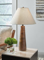 Danset Brown 2-Piece Table Lamp Set - Ella Furniture