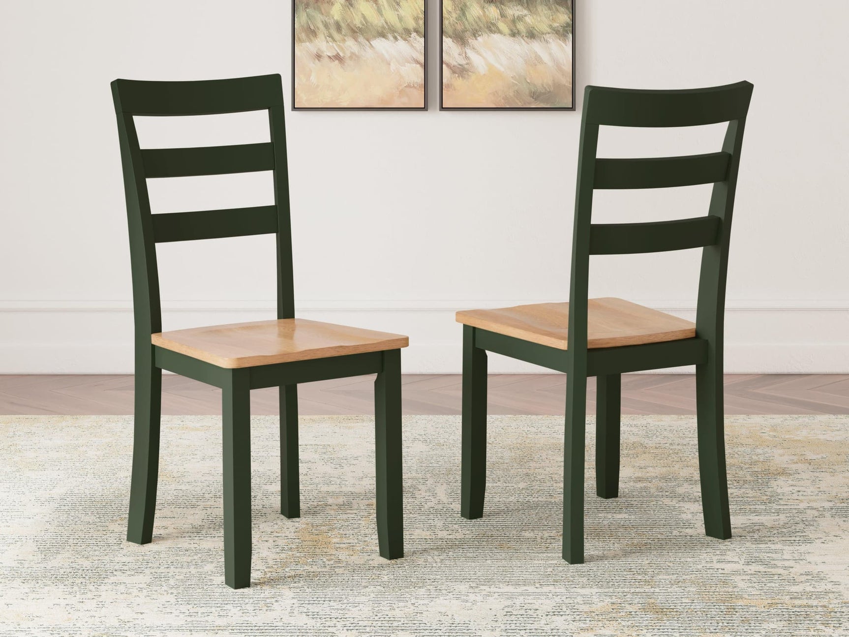 Gesthaven Natural/Green Dining Chair - Ella Furniture