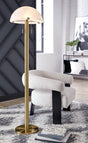 Tobbinsen Brass Finish Floor Lamp - Ella Furniture