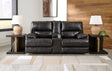 Mountainous Eclipse Leather Power Reclining Loveseat - Ella Furniture