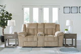 Tip-Off Wheat Chenille Power Reclining Loveseat - Ella Furniture