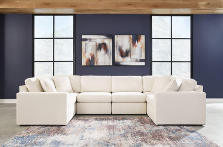 Pillar Oyster Peak 6-Piece Sectional With Ottoman