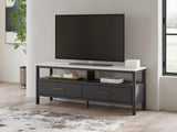 Cadmori Black/White 72" TV Stand - Ella Furniture