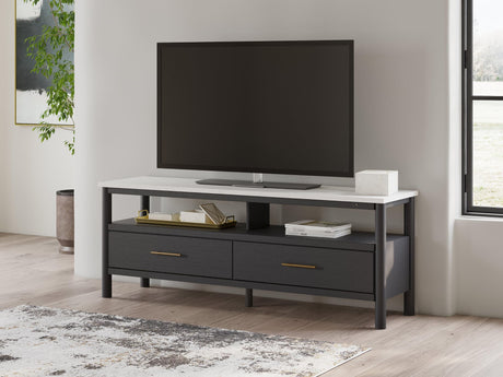 Cadmori Black/White 72" TV Stand - Ella Furniture
