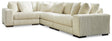 Lindyn Ivory Velvet 4-Piece Sectional - Ella Furniture