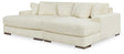 Lindyn Ivory Super Chaise - Ella Furniture