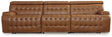 Temmpton Chocolate Leather 3-Piece Power Reclining Sectional Sofa - Ella Furniture