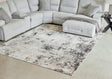 Langwell Black/Gray/White Large Rug - Ella Furniture