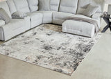 Langwell Black/Gray/White Large Rug - Ella Furniture