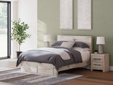 Lawroy Light Natural Queen Panel Storage Bed