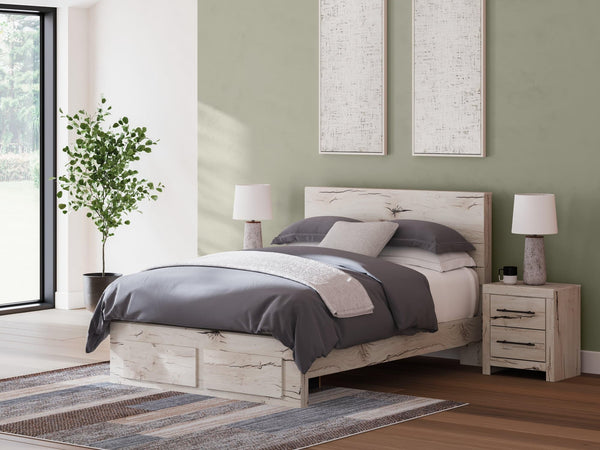 Lawroy Light Natural Queen Panel Storage Bed