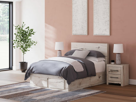 Lawroy Light Natural Full Panel Storage Bed