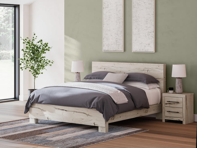 Lawroy Light Natural King Panel Bed - Ella Furniture