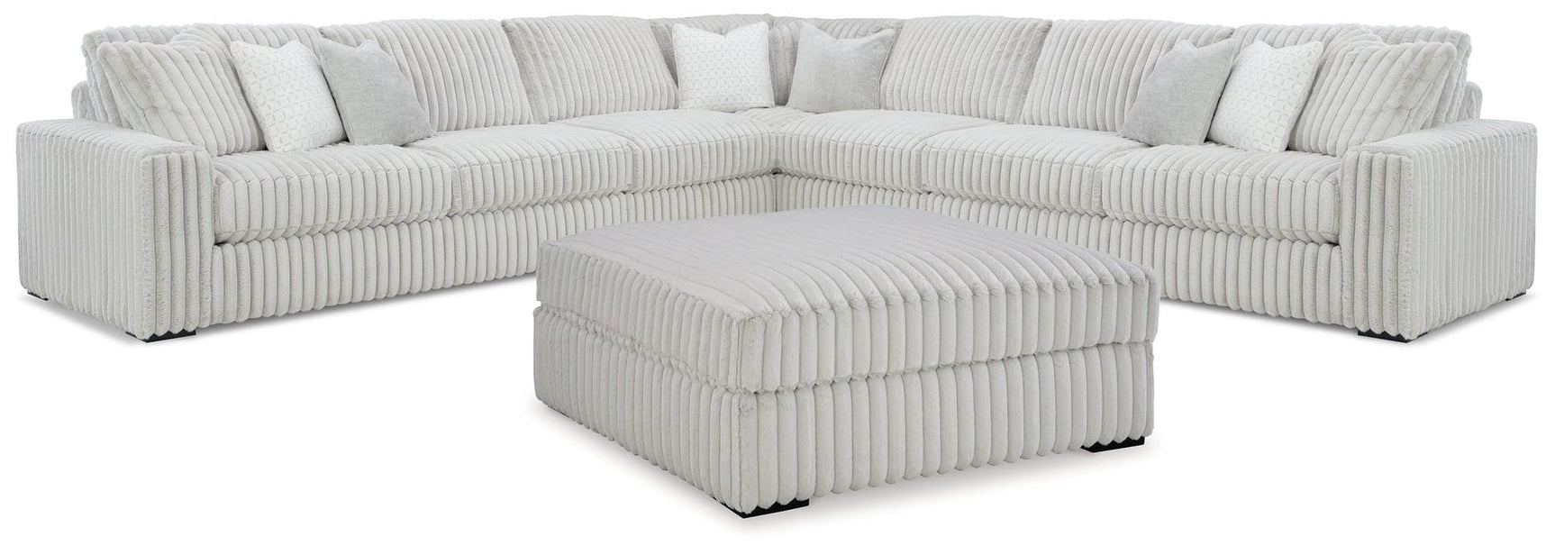 Stupendous Alloy 5-Piece Sectional with Ottoman - Ella Furniture