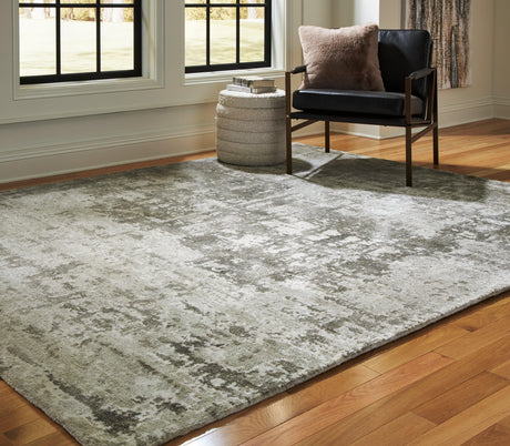 Valmontic Gray Large Rug - Ella Furniture