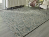 Jossland Green/Ivory Large Rug - Ella Furniture