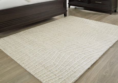 Varahill Gray/Ivory Medium Rug - Ella Furniture