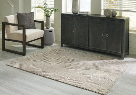 Jadott Beige/Brown Medium Rug - Ella Furniture