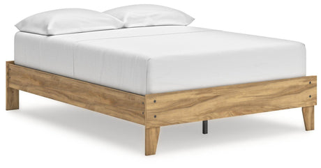 Bermacy Light Brown Full Platform Bed - Ella Furniture