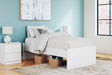 Onita White Twin Platform Bed - Ella Furniture