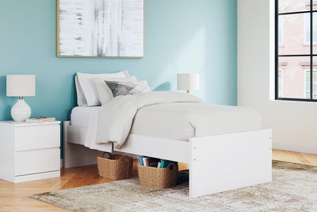 Onita White Twin Platform Bed - Ella Furniture