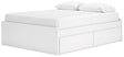 Onita White Queen Platform Bed with 2 Side Storage - Ella Furniture