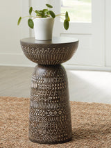 Hadcher Cream Brown Accent Table