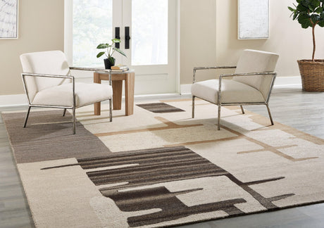 Kencher Beige Brown Extra Large Rug