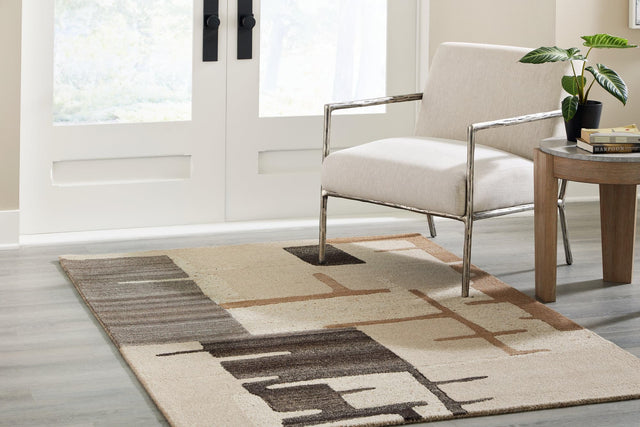 Kencher Beige Brown Medium Rug