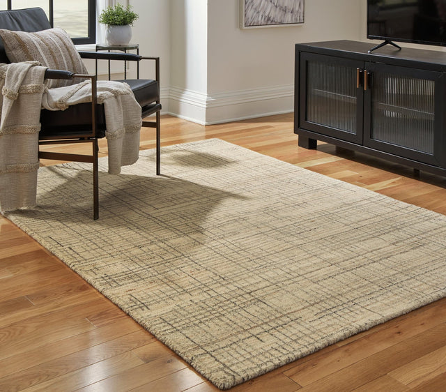 Janston Ivory Gray Tan Medium Rug