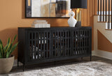 Vallisburg Black Natural Accent Cabinet