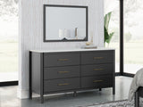 Cadmori Black White Dresser And Mirror