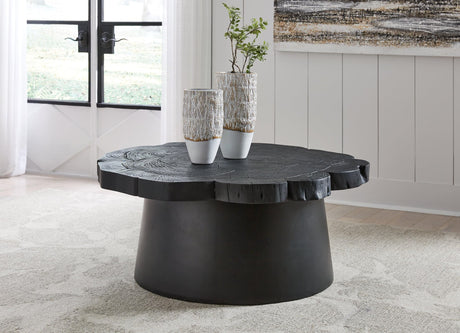 Wimbell Black Coffee Table With 2 End Tables
