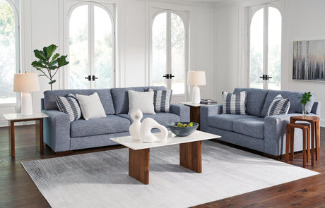 Isanti Light Brown White Coffee Table With 1 End