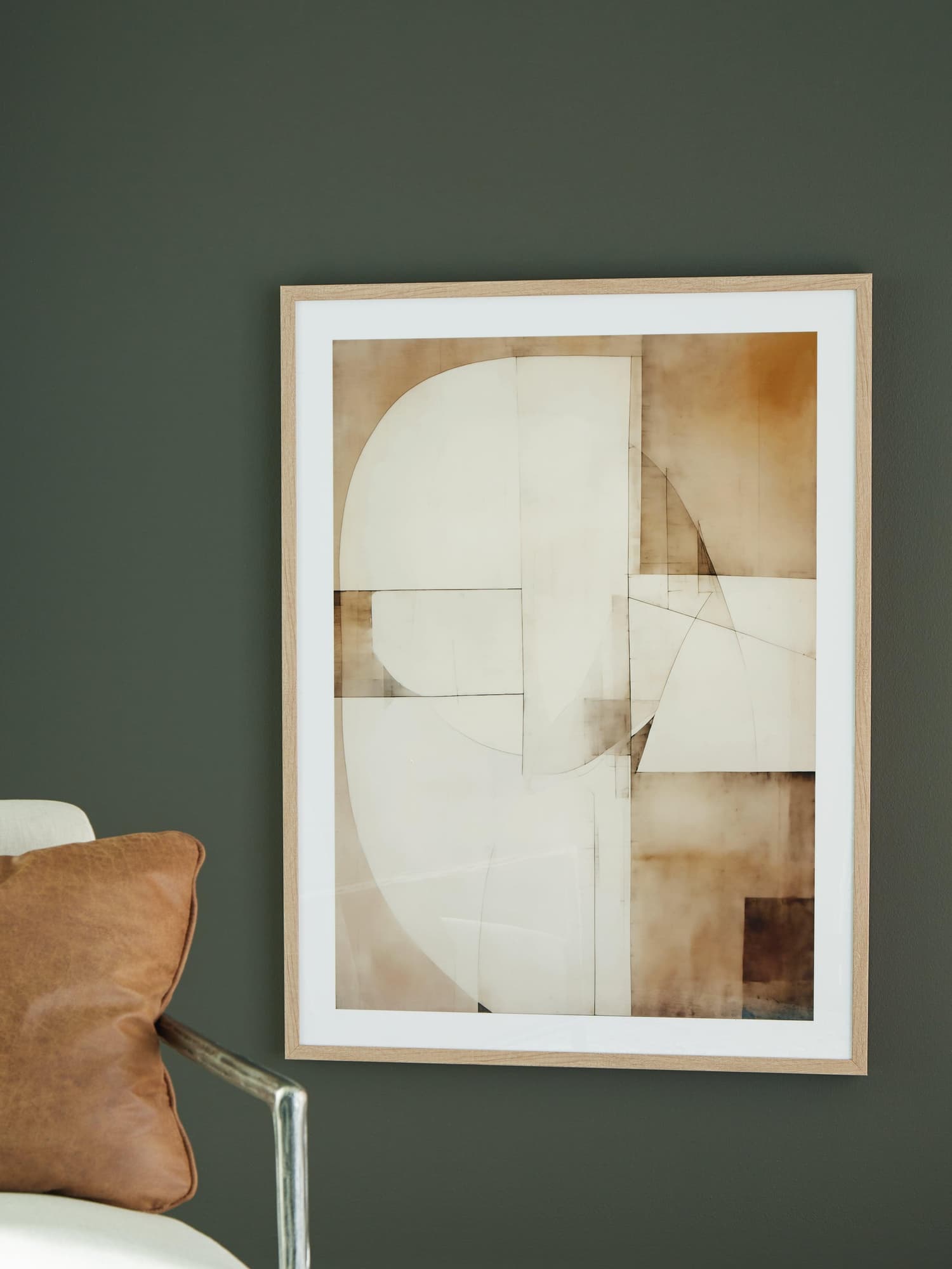 Corlain Brown Tan White Wall Art