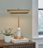 Rowleigh Gold Finish/White Desk Lamp