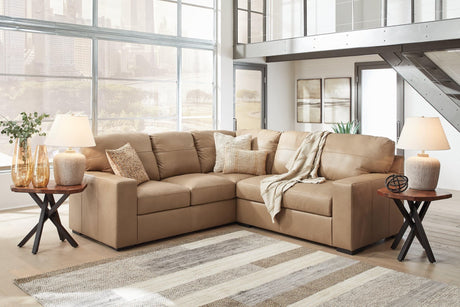 Bandon Toffee Leather 2-Piece Sectional