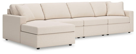 Modmax Oyster Nuvella® 4-Piece Sectional with Chaise