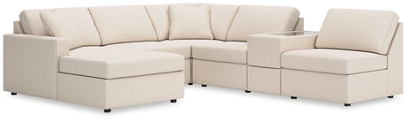 Modmax Oyster Nuvella® 6-Piece Sectional with Chaise
