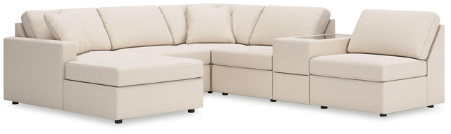Modmax Oyster Nuvella® 6-Piece Sectional with Chaise