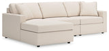 Modmax Oyster Nuvella® 3-Piece Sectional with Chaise