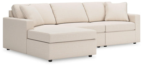 Modmax Oyster Nuvella® 3-Piece Sectional with Chaise