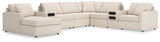 Modmax Oyster Nuvella® 8-Piece Sectional with Audio System and Chaise