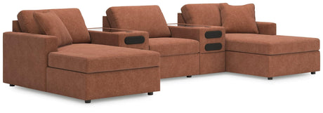 Modmax Spice Nuvella® 5-Piece Double Chaise with Audio Consoles