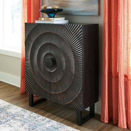 Fosterman Distressed Black Accent Cabinet
