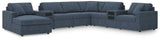 Modmax Ink Nuvella® 8-Piece Sectional with Audio System and Chaise