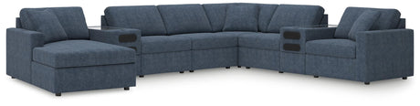 Modmax Ink Nuvella® 8-Piece Sectional with Audio System and Chaise